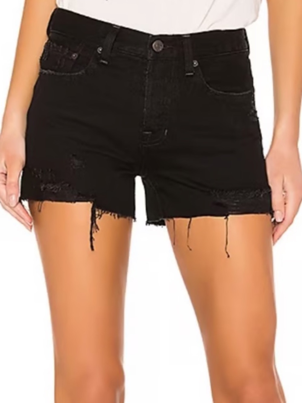We The Free Mid Rise Distressed Shorts